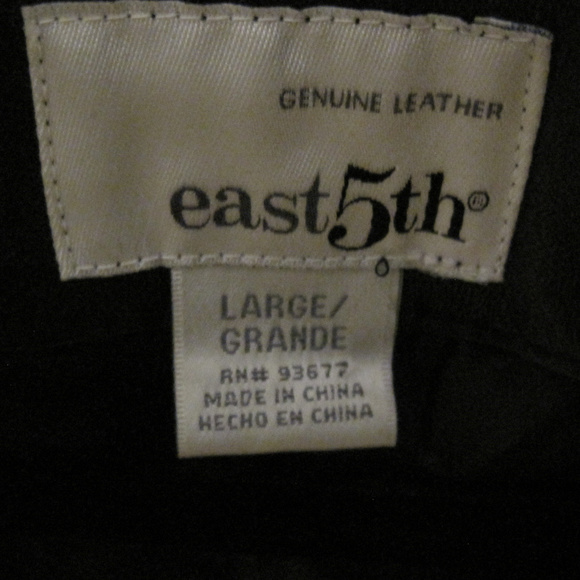 Leather Bomber Jacket Size lg/10 - Picture 3 of 7